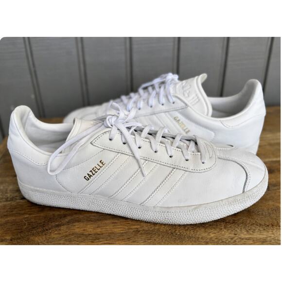 adidas Gazelle White Leather Sneakers Men’s 13 Classic Retro Terrace Shoes main image 8